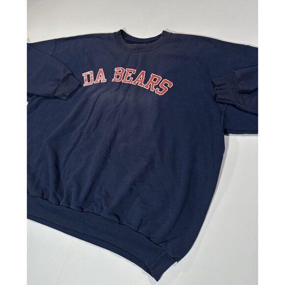 Vintage Y2K Chicago Bears Da Bears Crewneck Sweatshirt Men Size 2XL Spellout NFL - Picture 5 of 9